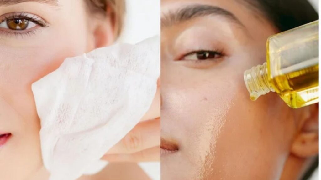 Cơ chế dầu tẩy trang hòa tan makeup và nhũ hóa với nước để làm sạch da